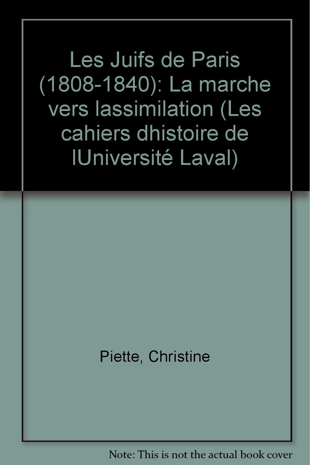 Juifs de Paris 1808- / Sciences humaines