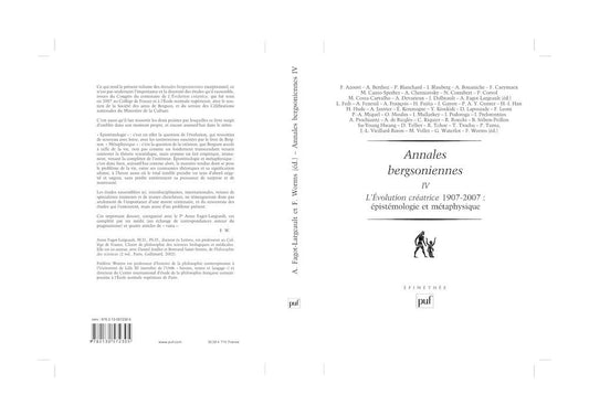 Annales bergsonienne / Sciences humaines