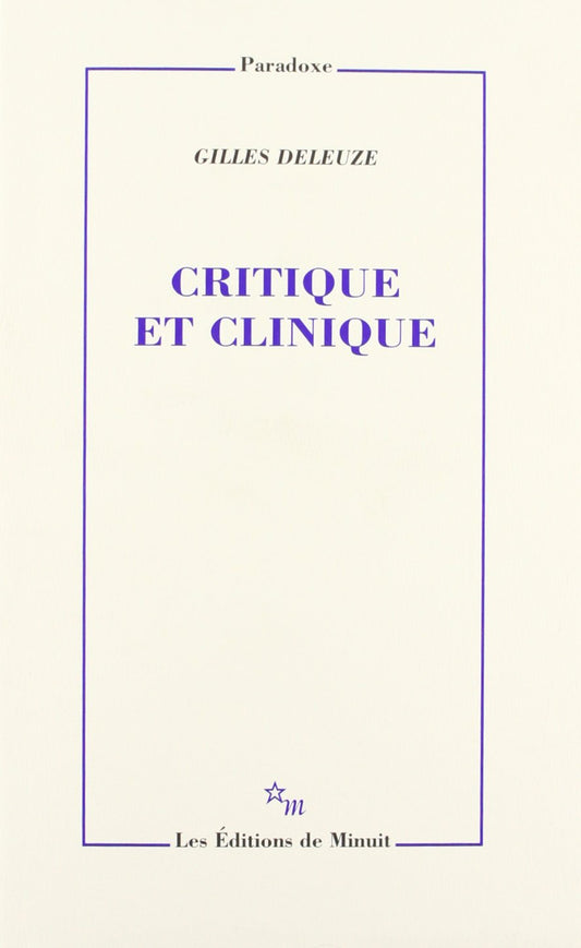 Critique et clinique / Sciences humaines