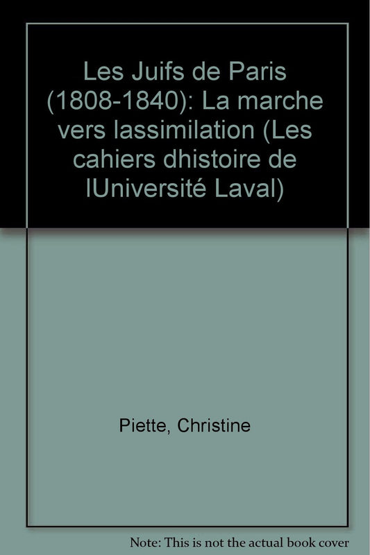 Juifs de Paris 1808- / Sciences humaines